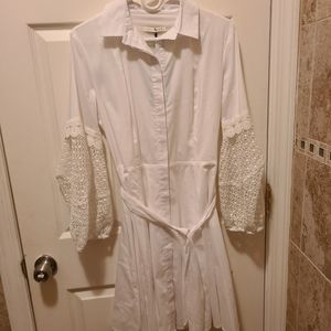 NWT White Button Down Dress with Collar 🤍🤍